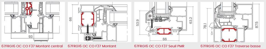 ALU - Fenêtre 67FRG16 Ourant Caché